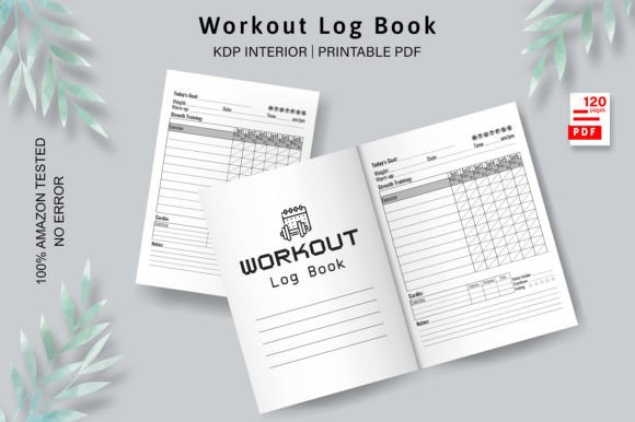 Download Workout Log Book KDP Interior Graphic - Log Collection