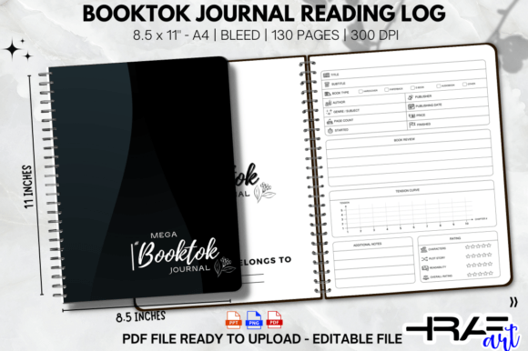 Download Booktok Journal Reading Log KDP Interior - Log Collection