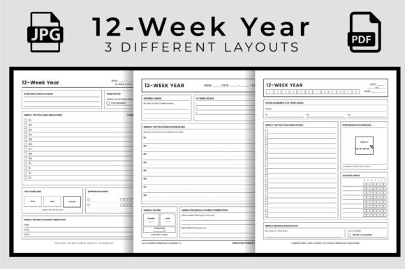 Download 12-Week Year Goal Setting Planner Log - Log Collection