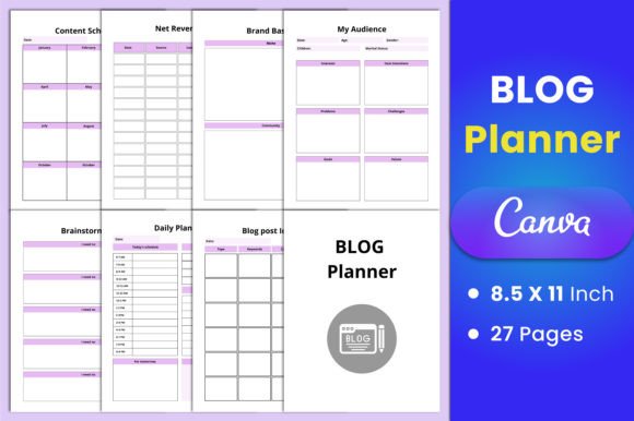 Download Blog Planner Canva Template - Log Collection