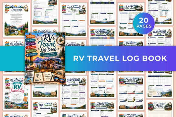 Download RV Travel Log Book KDP - Log Collection