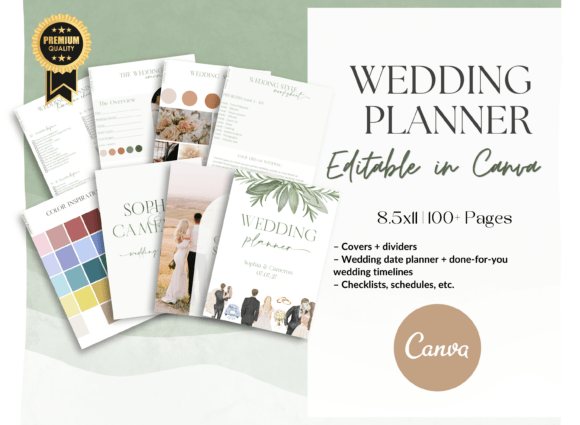 Download Wedding Planner Canva Templates Sage - Wedding planner Collection