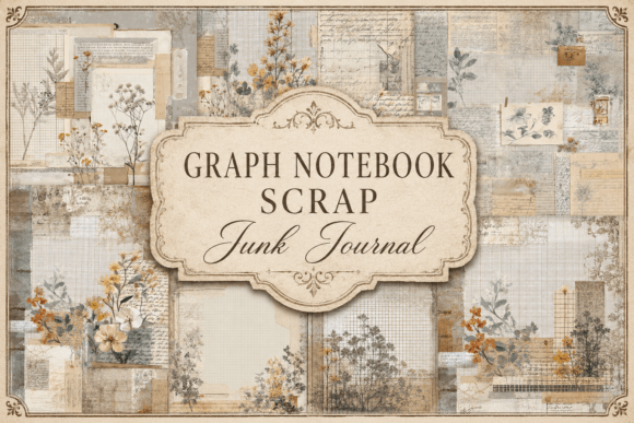 Download Graph Notebook Scrap Junk Journal - Notebook Collection